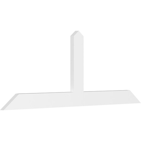 Ekena Millwork Portland Architectural Grade PVC Gable Bracket, 84"W x 31 1/2"H x 2"D x 6"F, 9/12 Pitch GBP084X32X0206POR00
